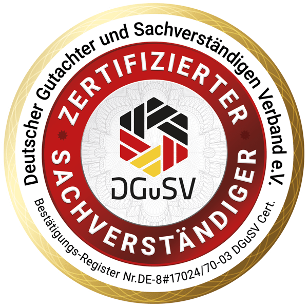 DGSV Gutachtersiegel - Zertifizierter Sachverständiger
